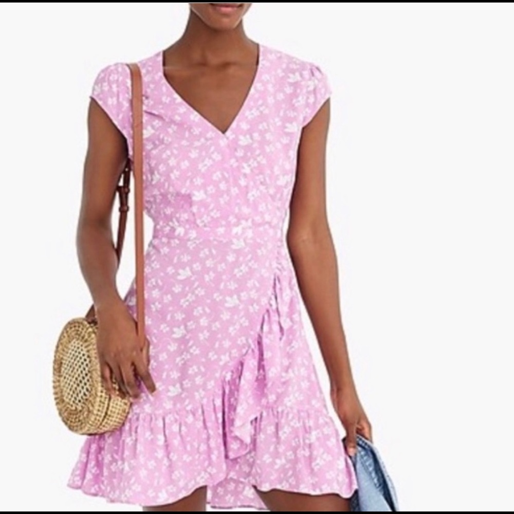 J.Crew Light purple ruffle dress NWT